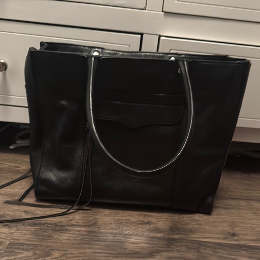Rebecca Minkoff black leather tote Bag